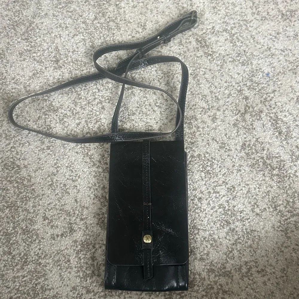HOBO Chocolate Brown Leather Bandolier Crossbody Bag